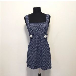 Sugar Tart M Sleeveless Dress Blue White